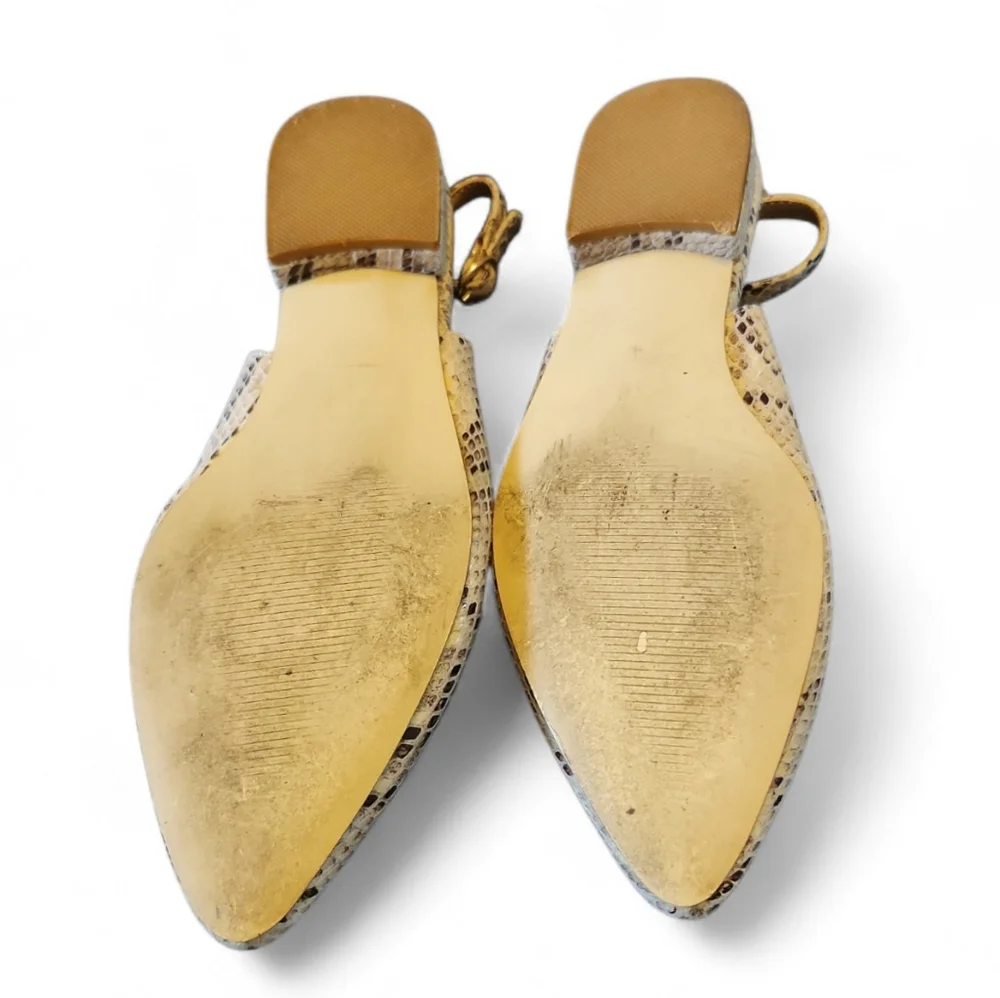 Steve Madden‎ Snake Skin Pattern Slingback Flats Size 8.5